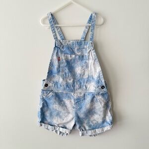 Levi Kids Denim Overalls in Blue Tie-Dye 7/8 Years